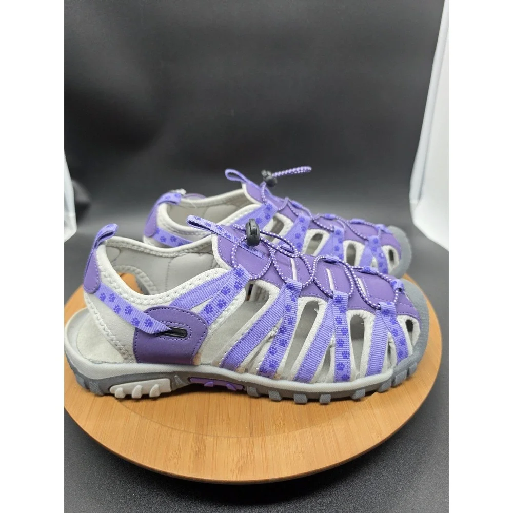 Animal Rescue Site Womens Size 9‎ Purple Paw Print Water Sandals - Picture 3 of 7